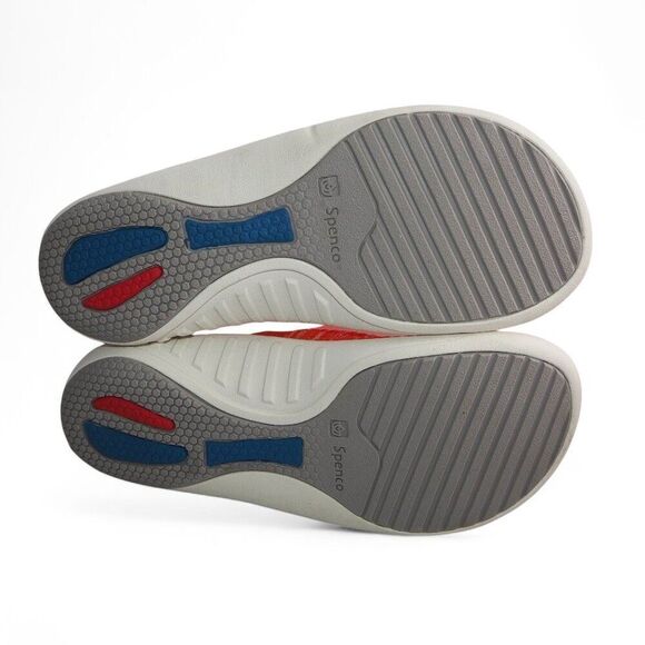 Spenco Odessa Fauna Orthopedic Slide Sandals Orange / White Women's 9B - Picture 9 of 10